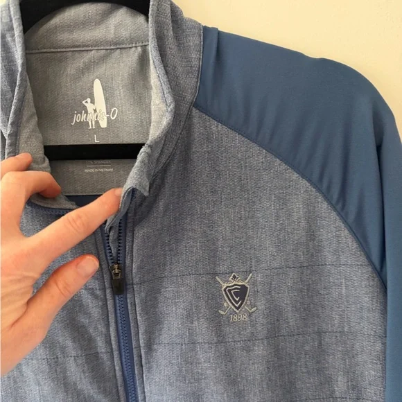 Johnnie-O Golf Jacket Men’s Large Blue Full Zip Performance